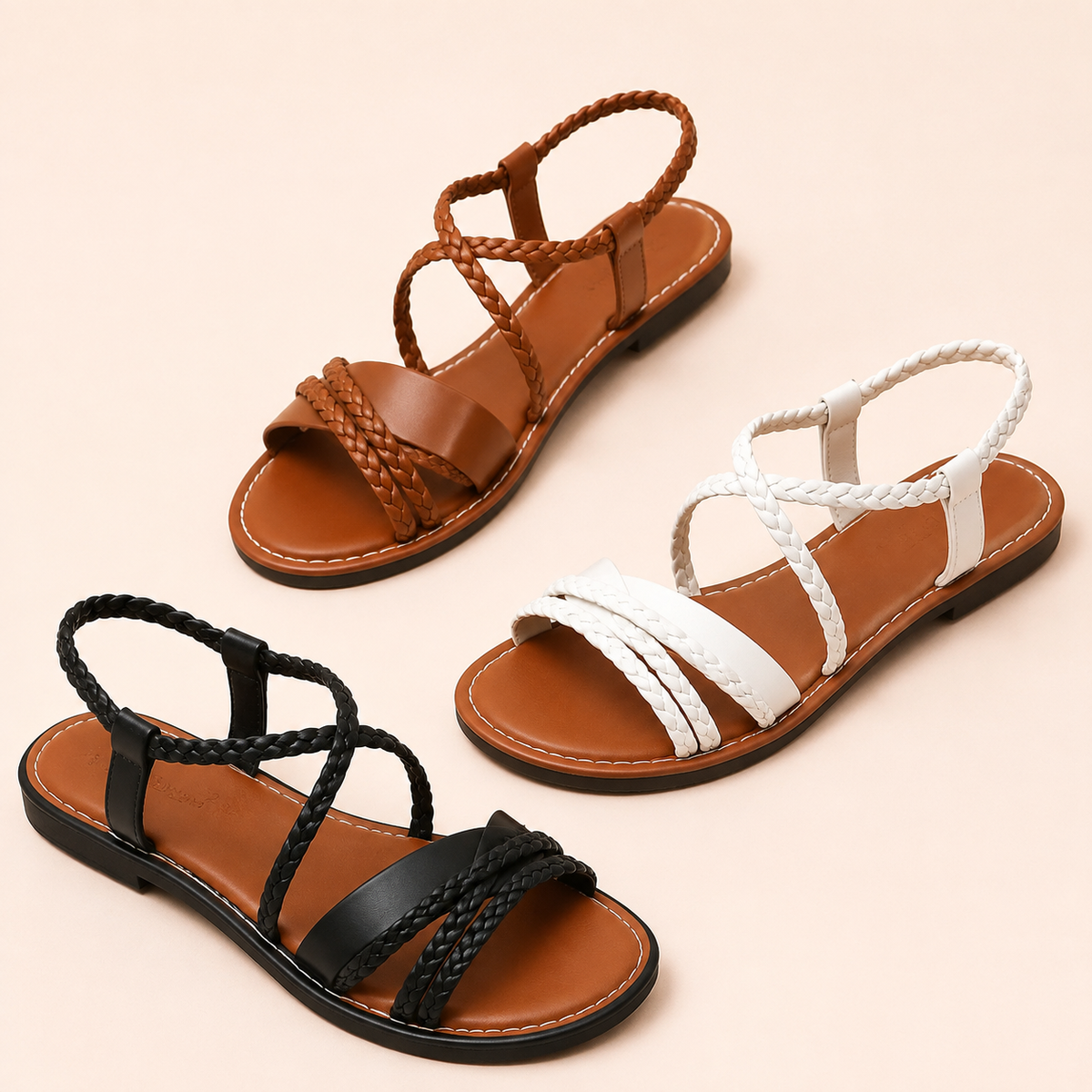 Sandalias Planas Trenzadas