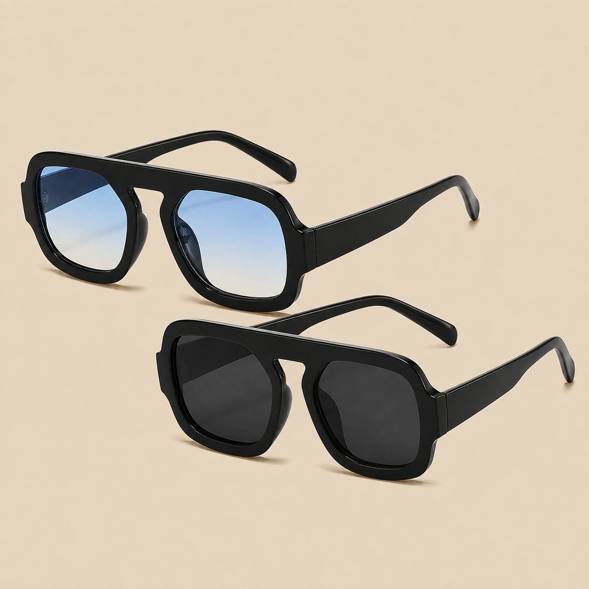 Gafas de Sol Cuadradas Retro Degradadas