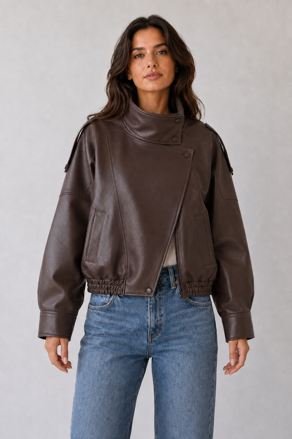 Chaqueta de Cuero para Mujer