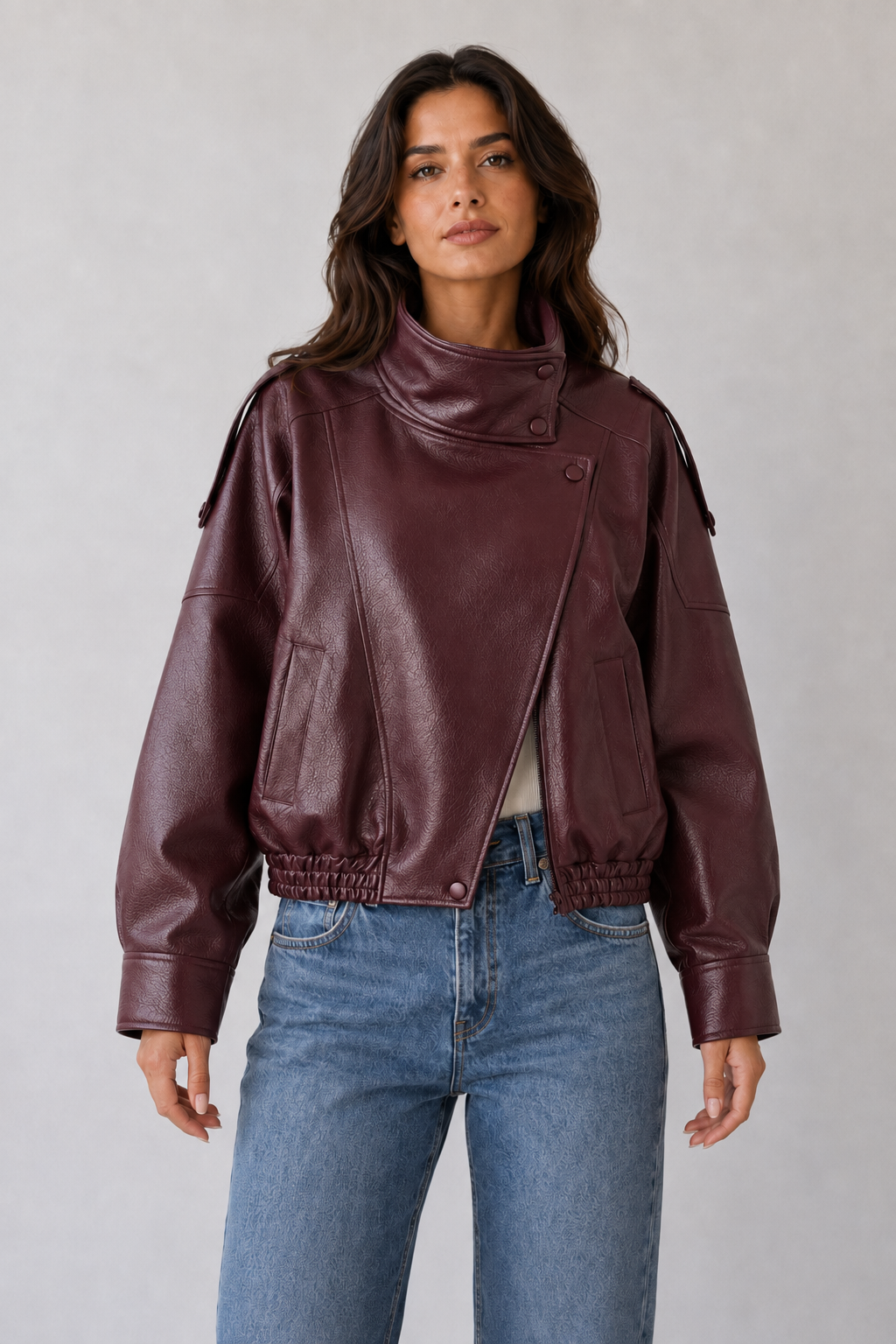 Chaqueta de Cuero para Mujer