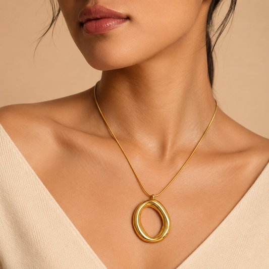 Collar Colgante Irregular Dorado