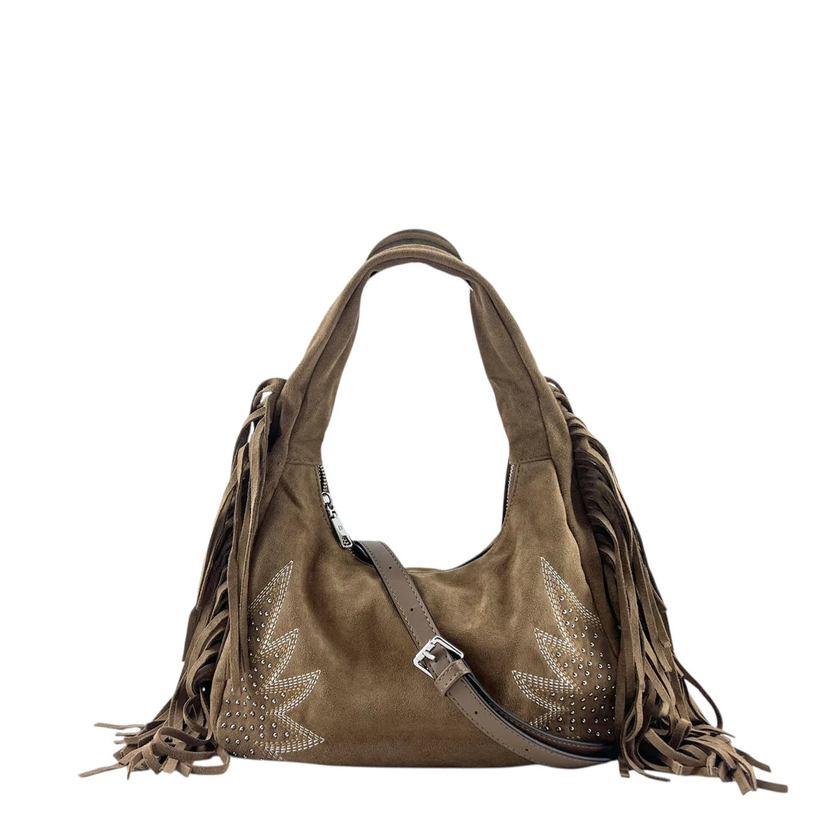 Bolso de Hombro con Flecos Laterales