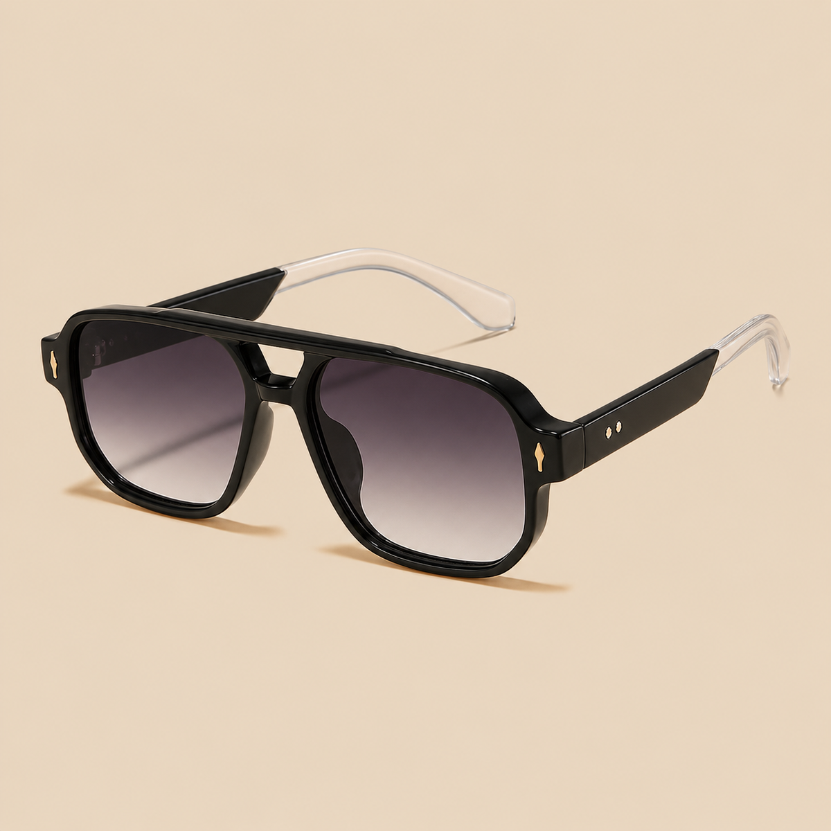 Gafas de Sol Cuadradas Doble Puente Estilo Vintage