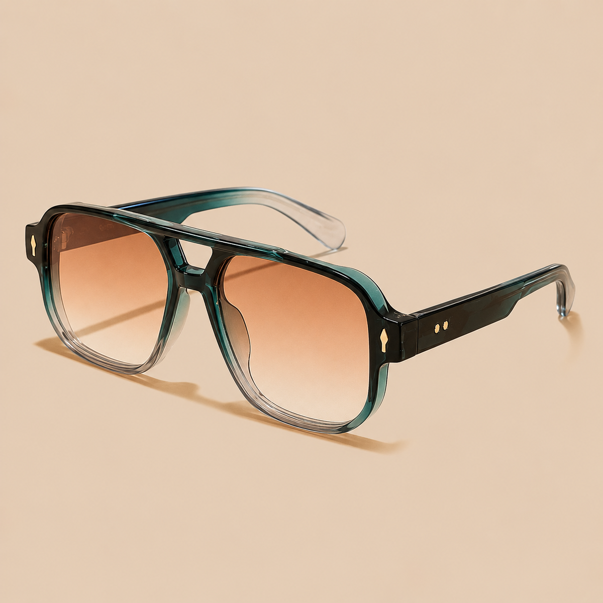 Gafas de Sol Cuadradas Doble Puente Estilo Vintage
