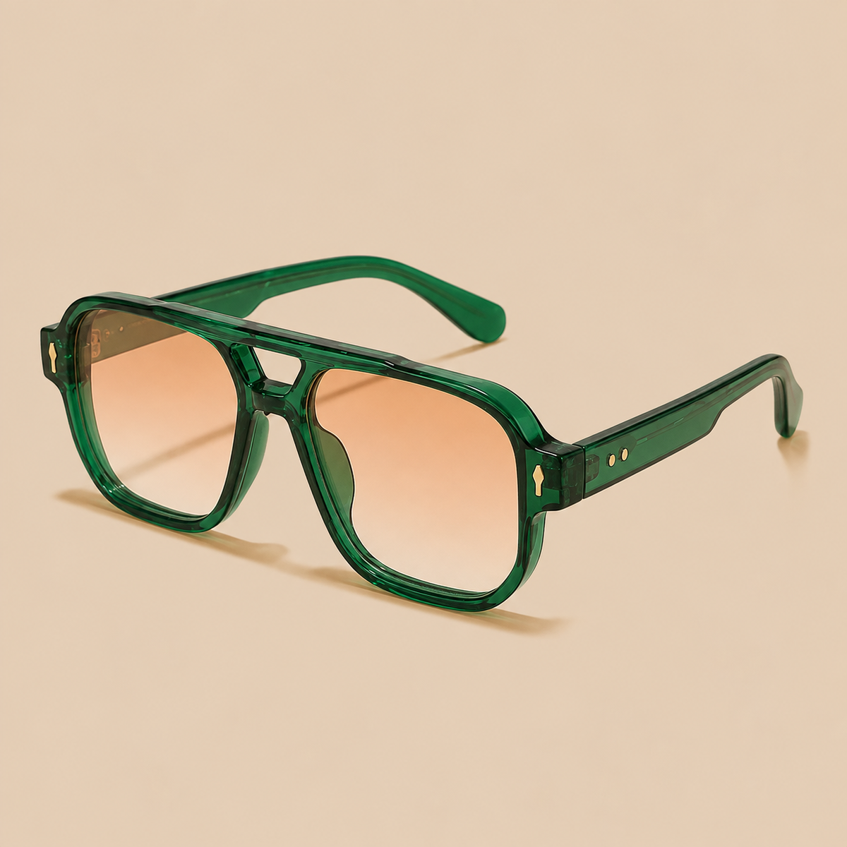Gafas de Sol Cuadradas Doble Puente Estilo Vintage