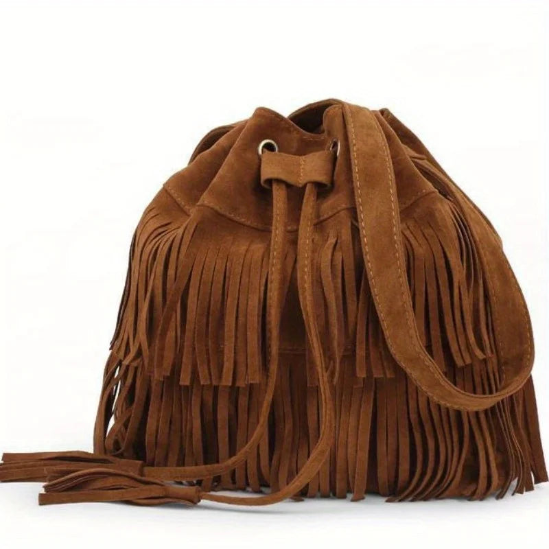Bolso de borla esmerilada