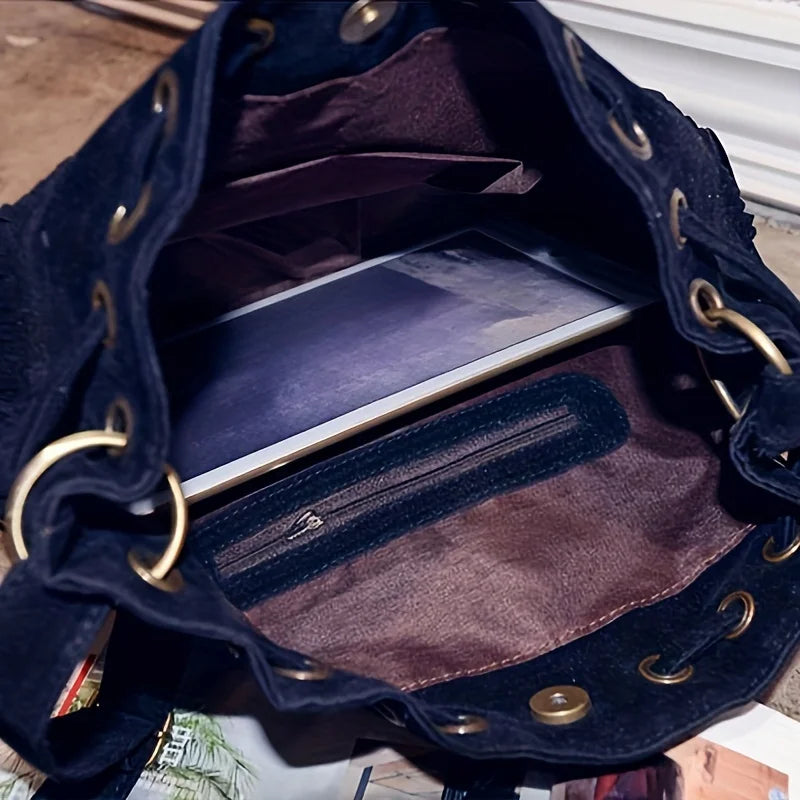 Bolso de borla esmerilada