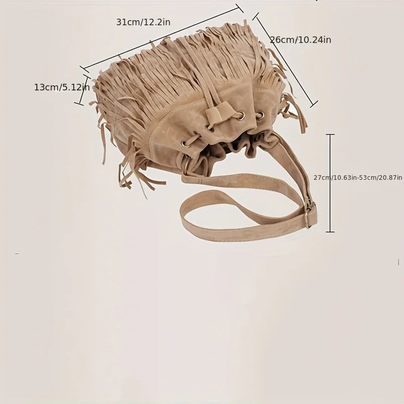 Bolso de borla esmerilada