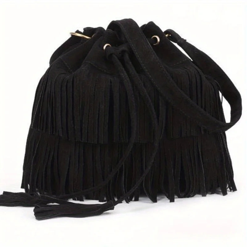 Bolso de borla esmerilada