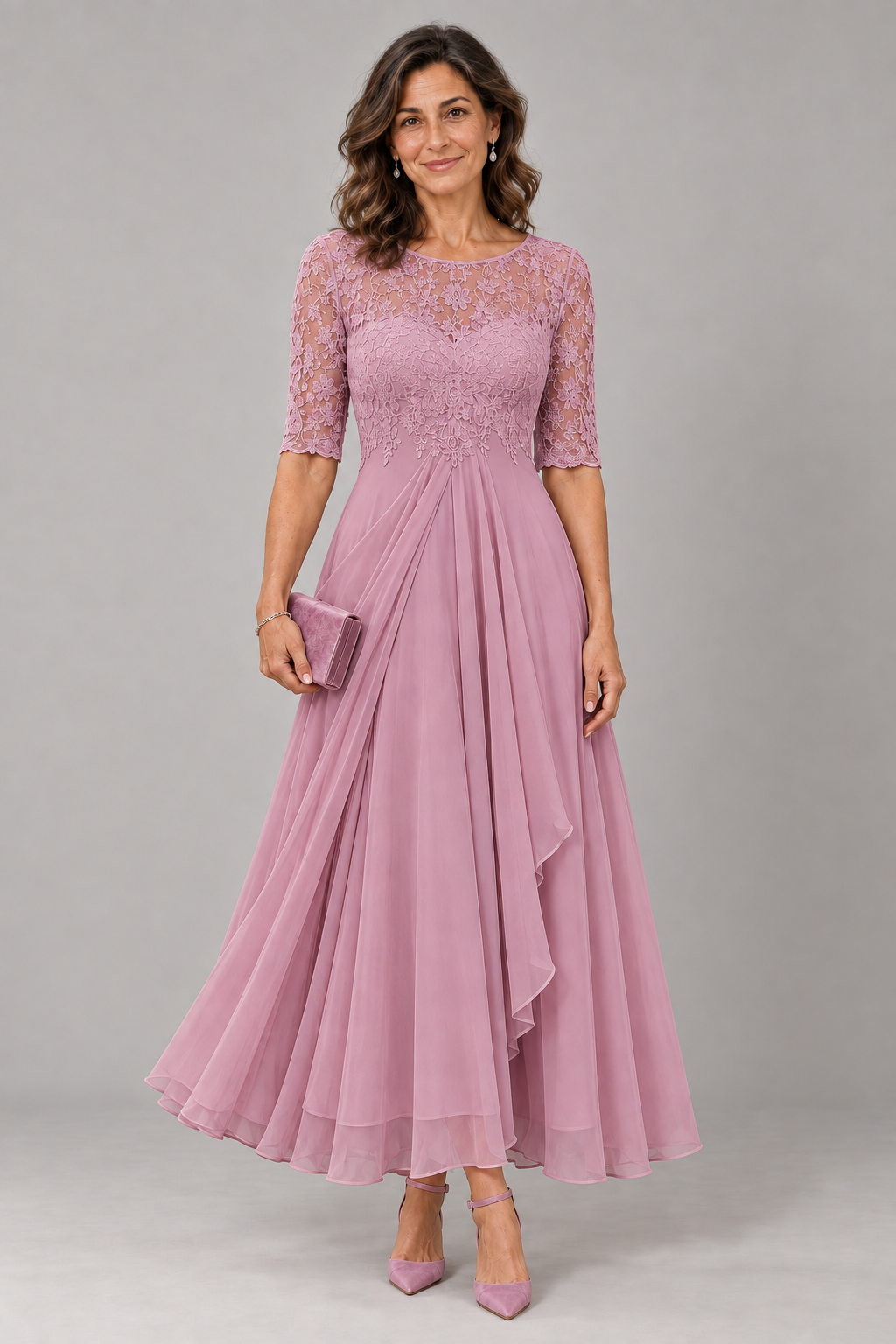 Abella | Vestido de encaje y gasa