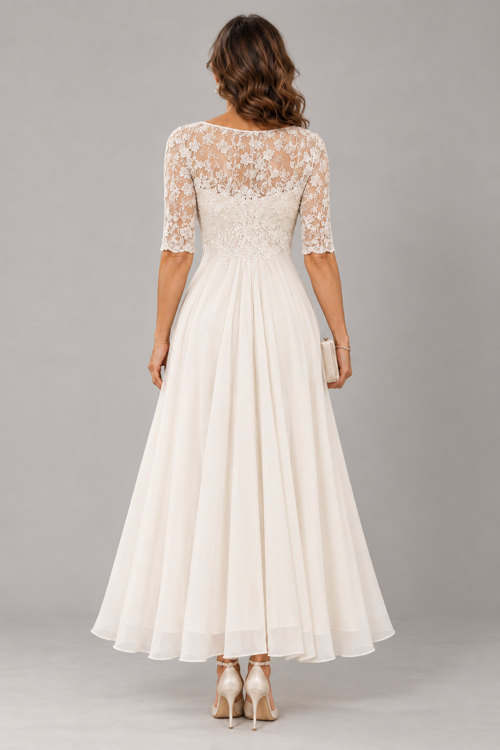 Abella | Vestido de encaje y gasa