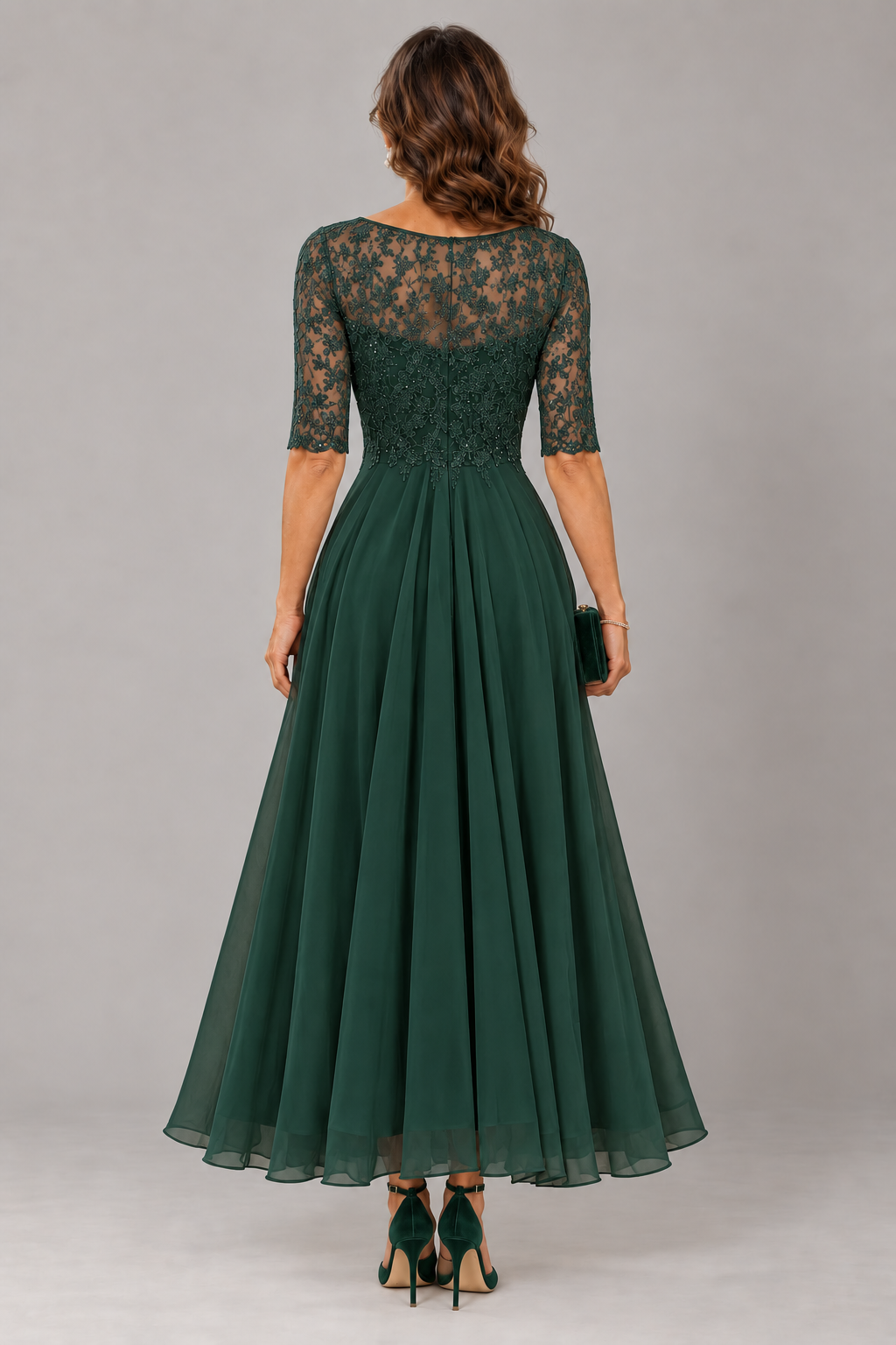 Abella | Vestido de encaje y gasa