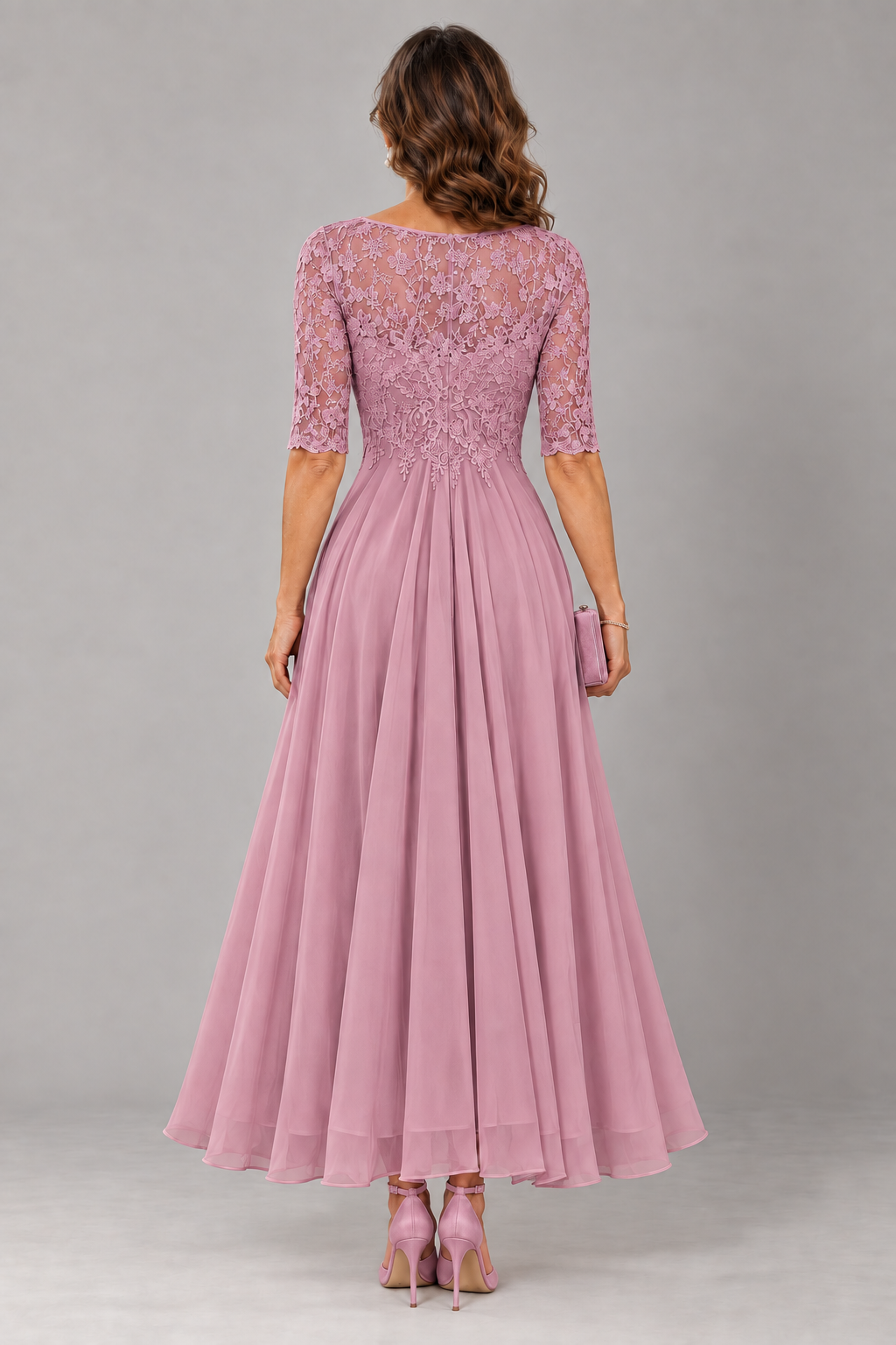 Abella | Vestido de encaje y gasa