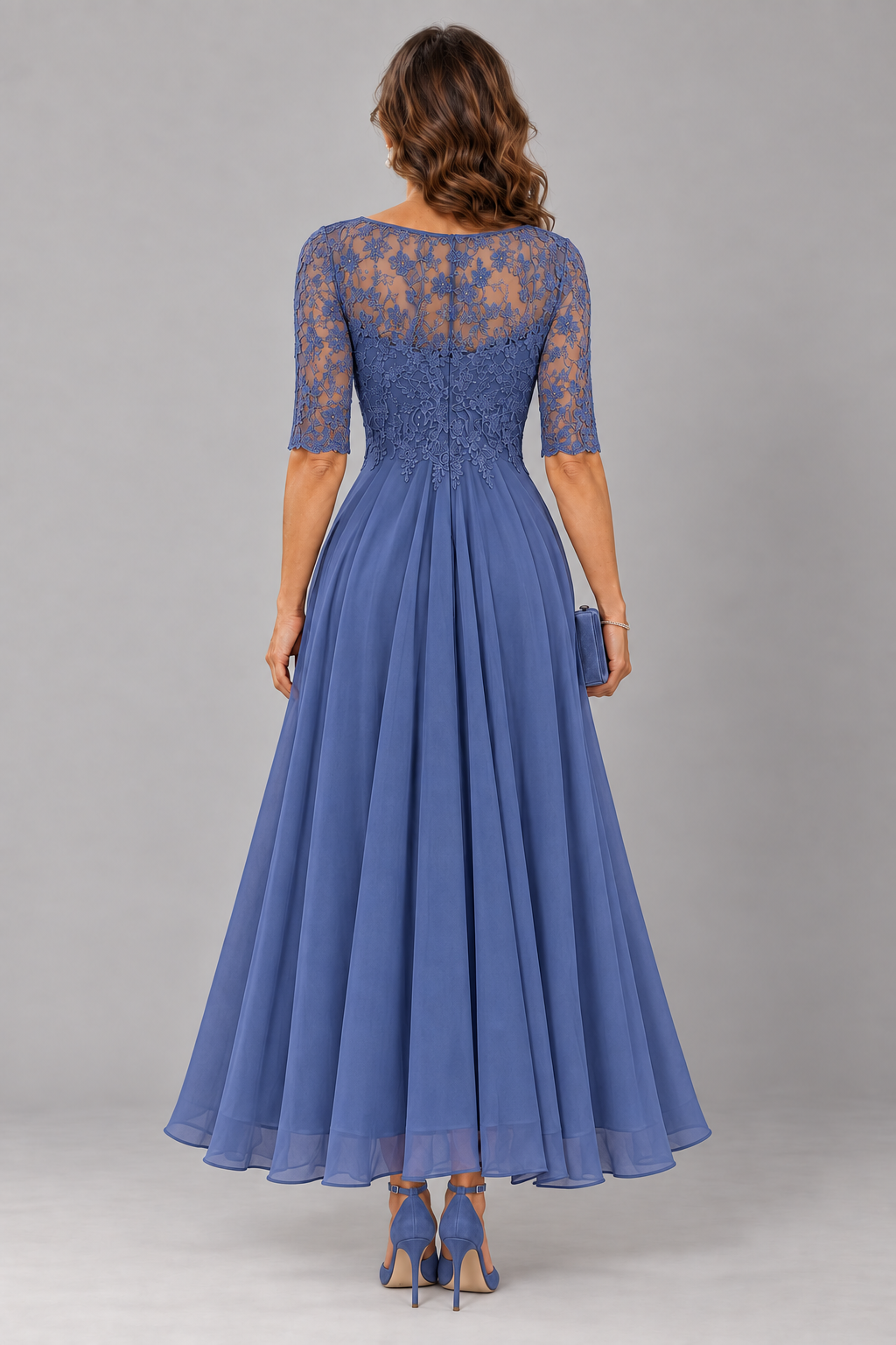 Abella | Vestido de encaje y gasa
