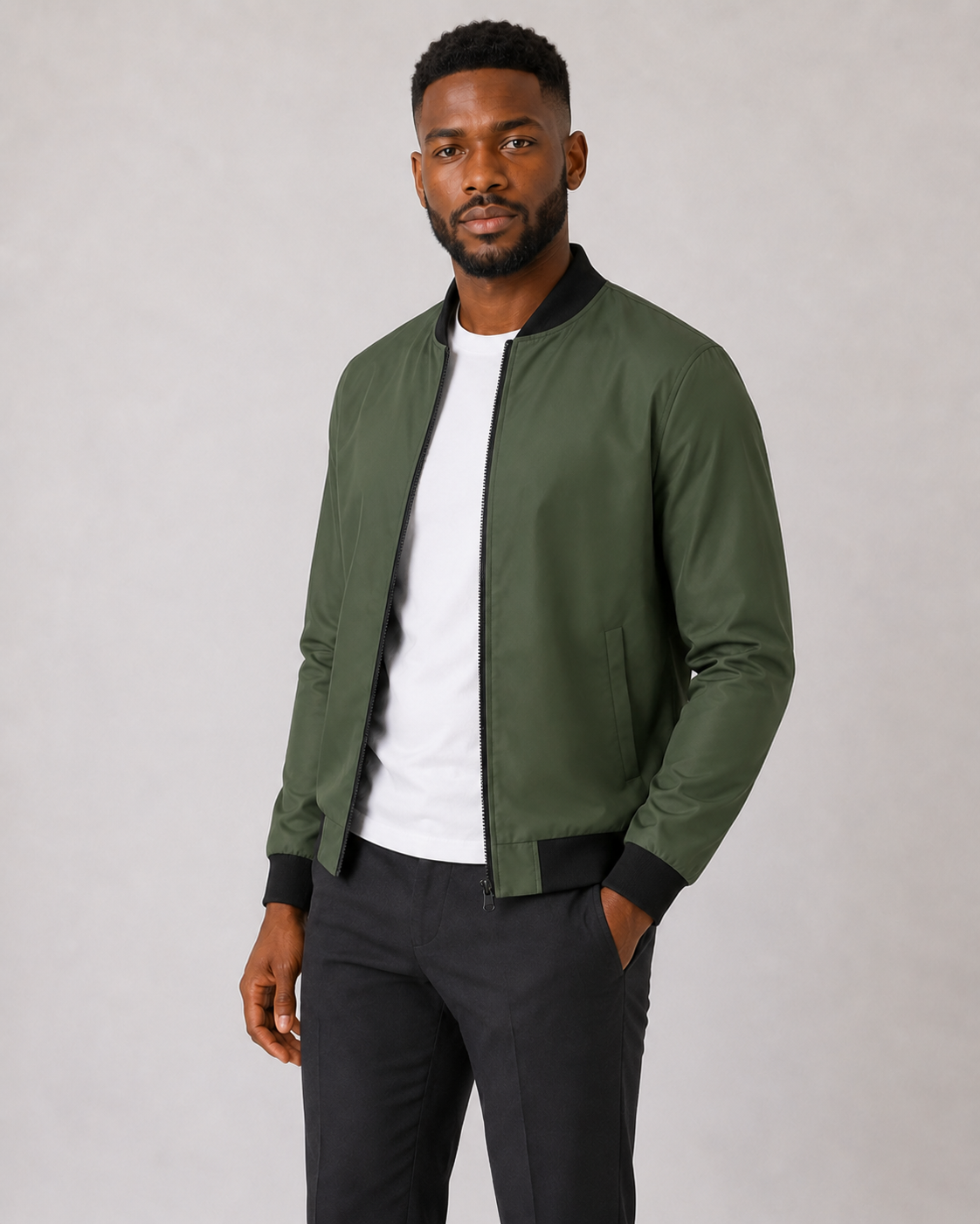 Chaqueta Corta Cuello  Hombre