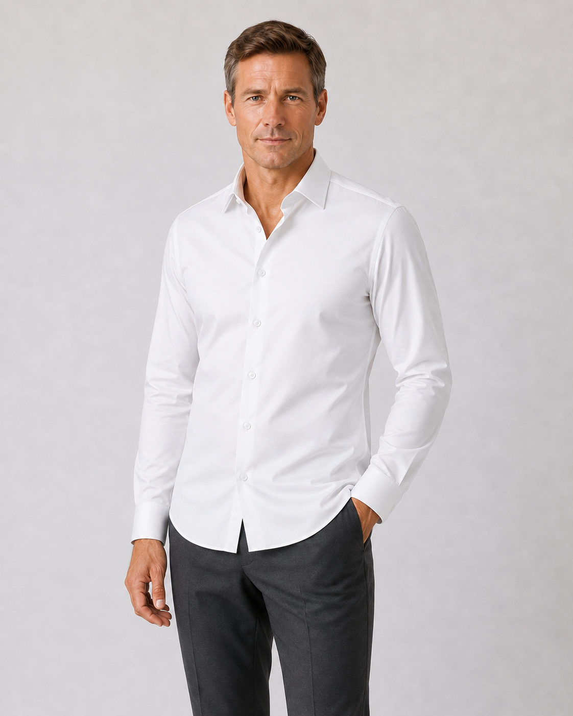 Camisa Manga Larga Antiarrugas Hombre