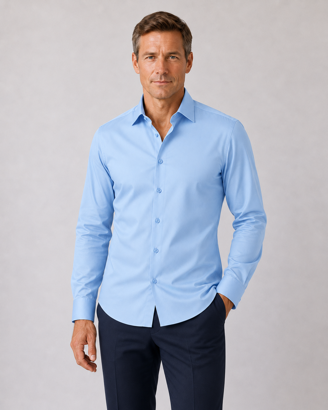 Camisa Manga Larga Antiarrugas Hombre