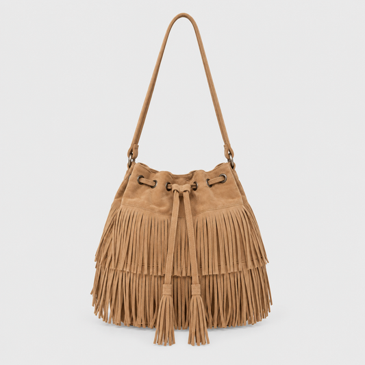 Bolso de borla esmerilada