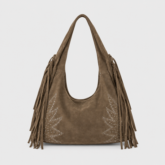 Bolso de Hombro con Flecos Laterales