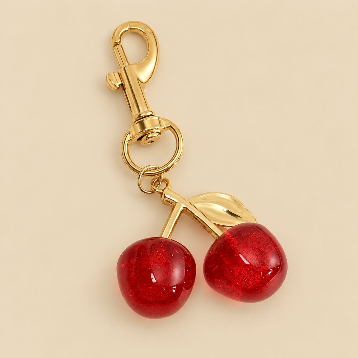 Llavero Cerezas Cristal