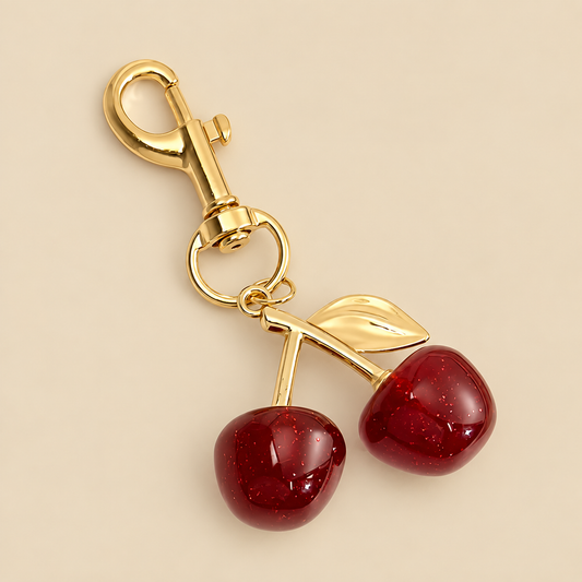 Llavero Cerezas Cristal