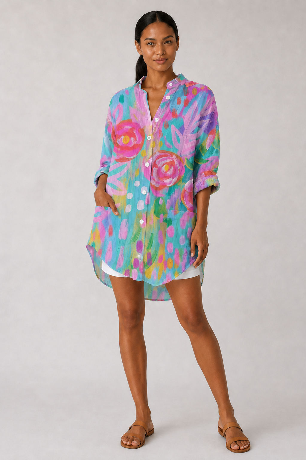 Blusa con Estampado Floral - Casual Elegante