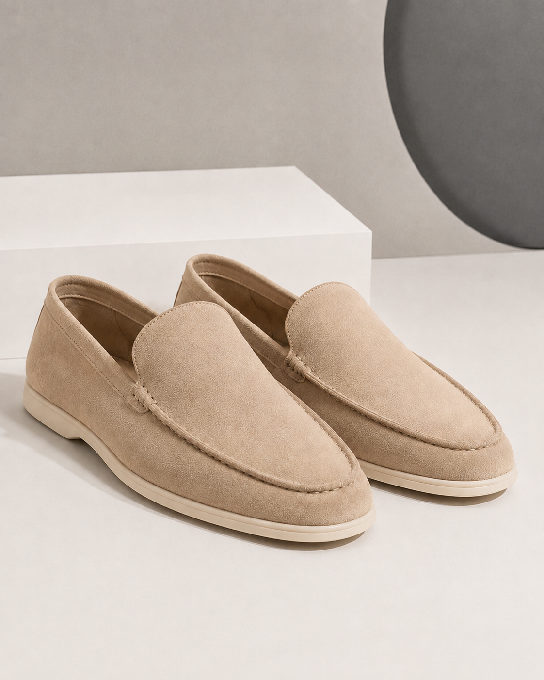 Mocasines de Vestir Hombre — Ante con Punta Elegante