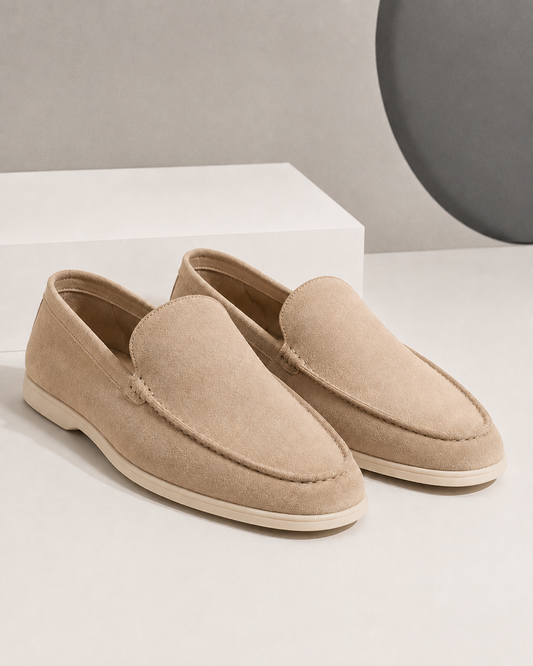 Mocasines de Vestir Hombre — Ante con Punta Elegante