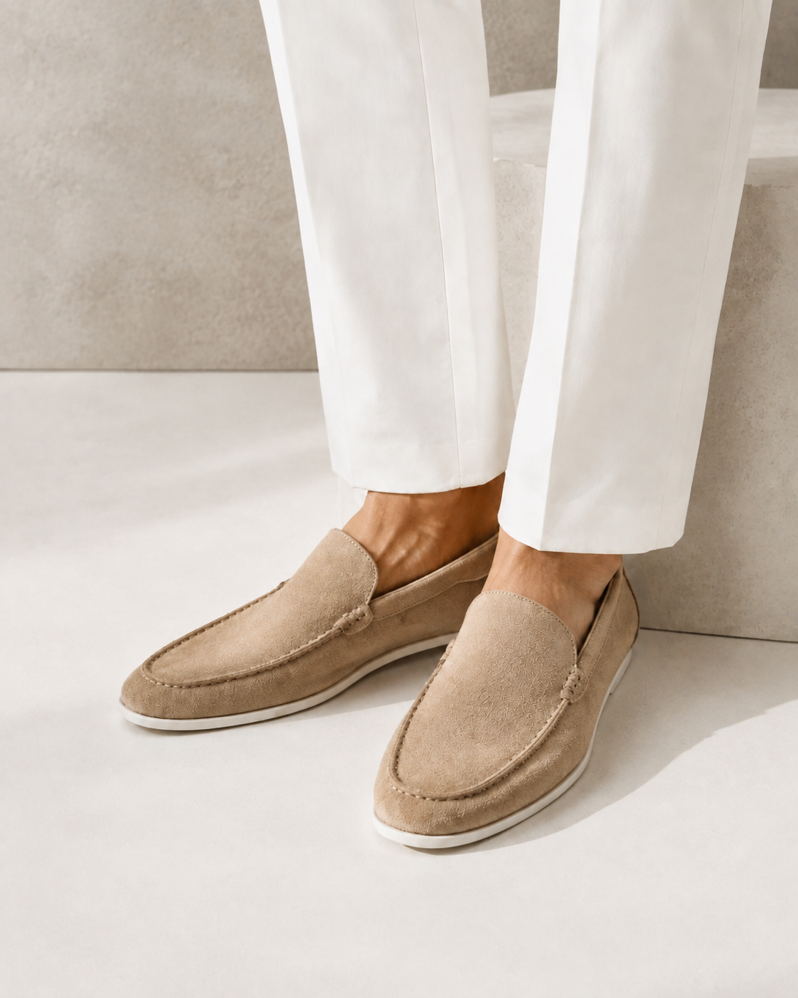 Mocasines de Vestir Hombre — Ante con Punta Elegante