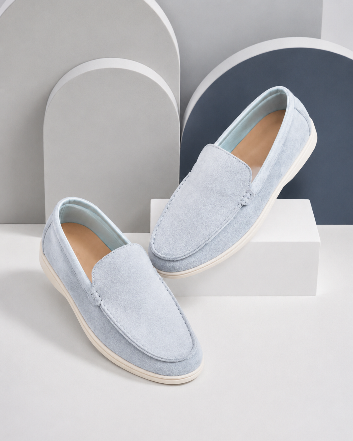 Mocasines de Vestir Hombre — Ante con Punta Elegante