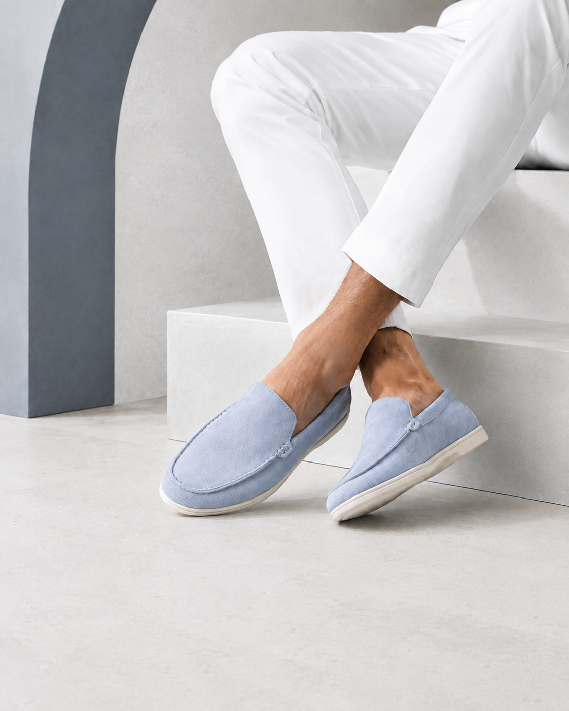 Mocasines de Vestir Hombre — Ante con Punta Elegante