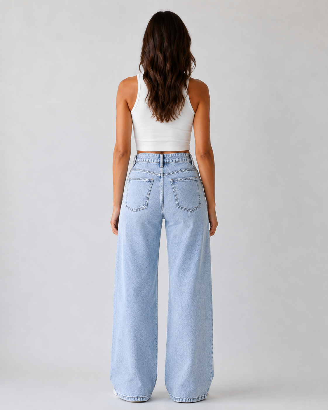 Vaqueros Anchos Rectos de Estilo Casual para Mujer