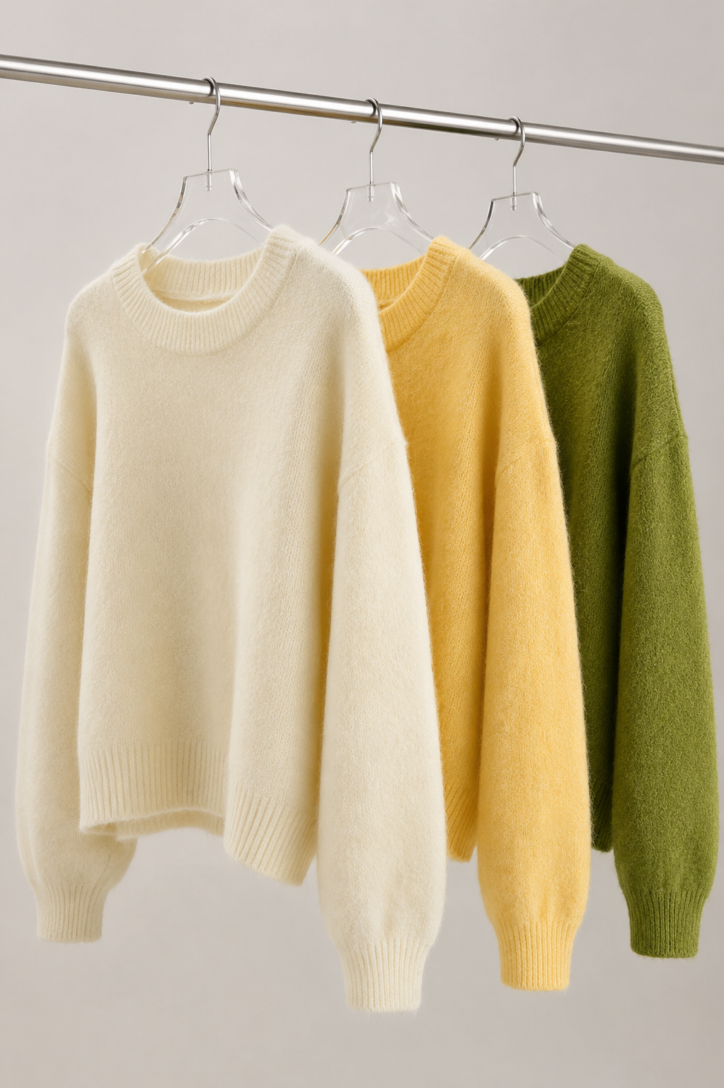 Jersey Oversize de Punto con Cuello Redondo