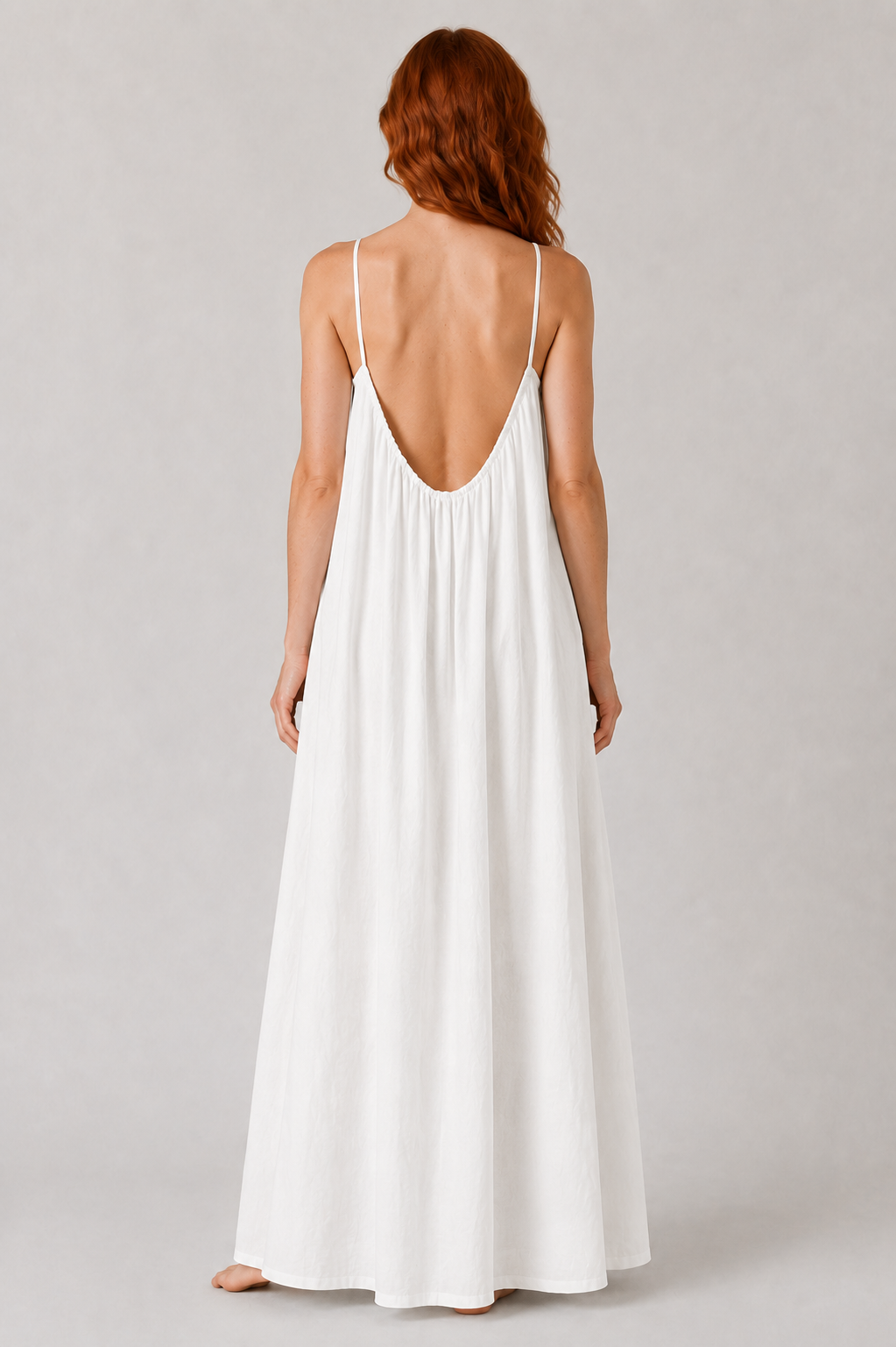 Vestido de Tirantes Finos Color Liso - Holgado