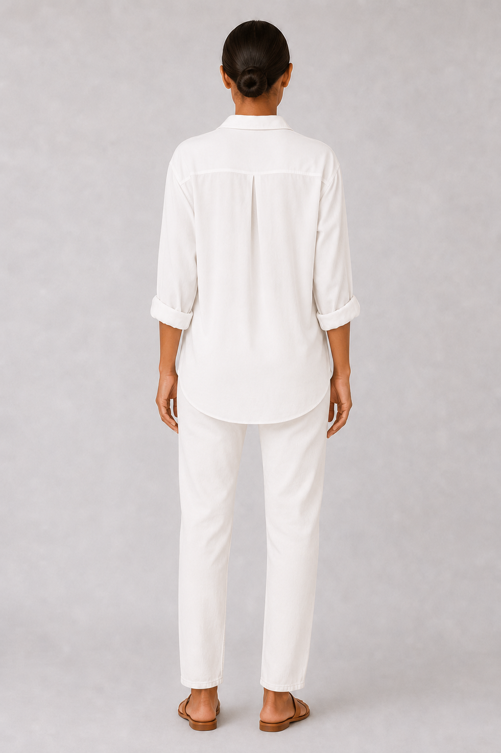 Blusa de Gasa Cuello en V