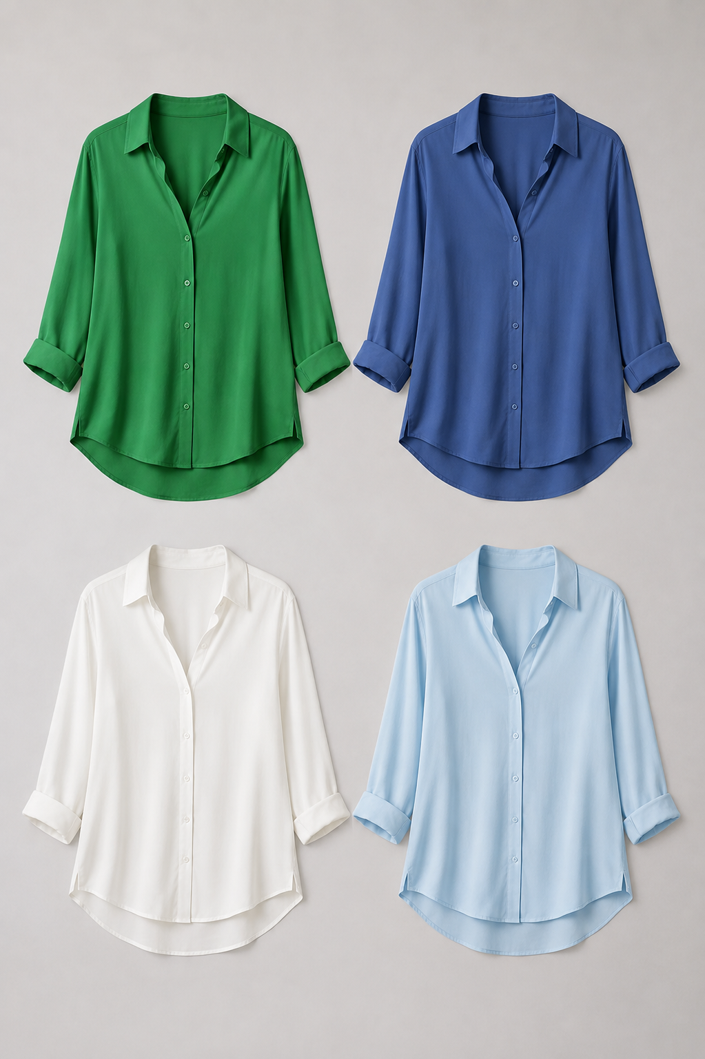 Blusa de Gasa Cuello en V
